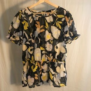 Who What Wear botanical print shirt